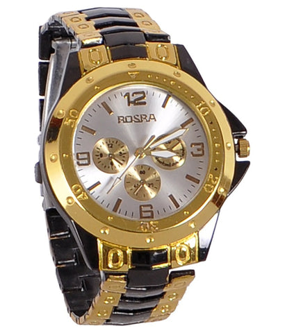 Rosra Golden Black Analog Watch